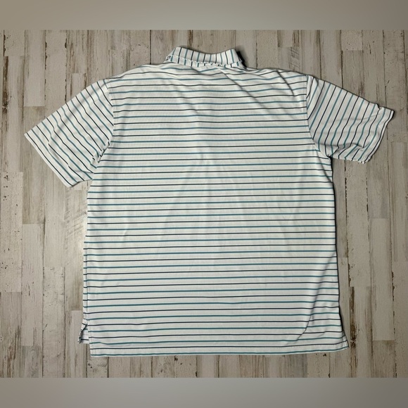 Peter Millar Shirt Mens XL White Striped Summer Comfort Polo Golf Classiccore - Picture 7 of 9